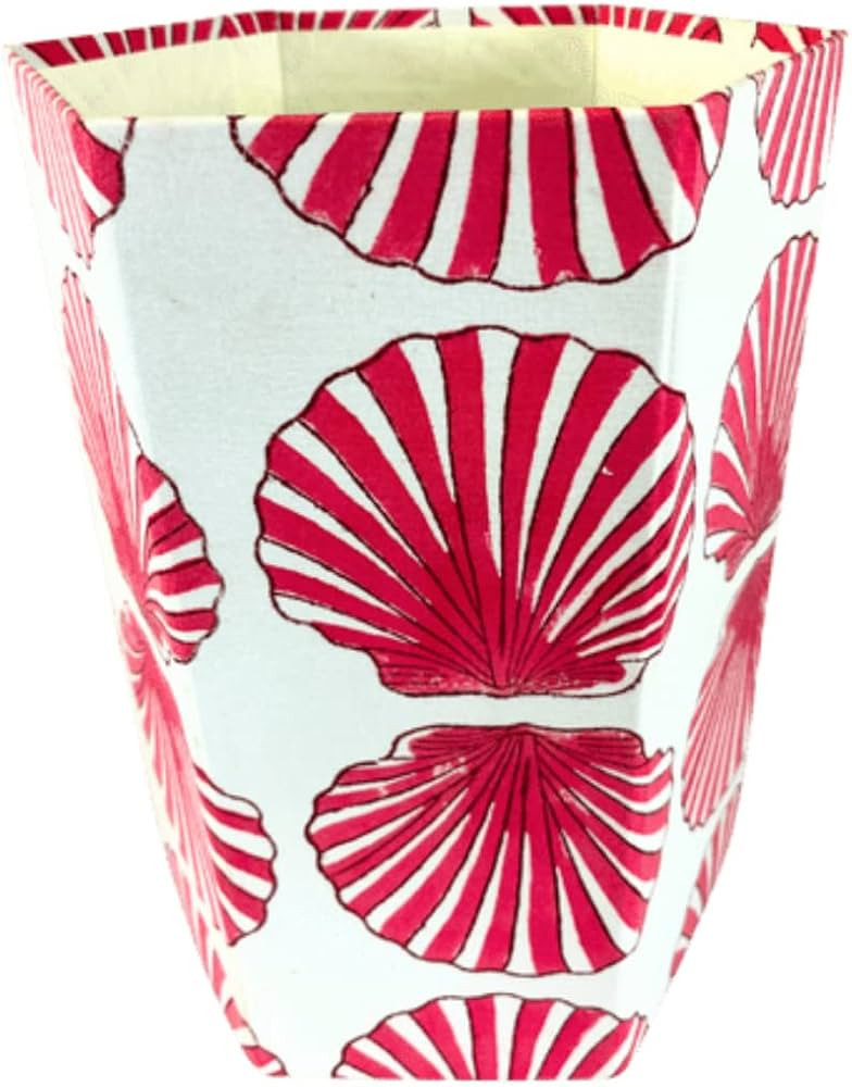 Waste Basket | Decorative Small Waste Basket | Cute Bedroom Trash Can | Pink Trash Can (Seashell) | Amazon (US)