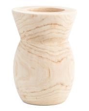 10in Natural Wood Vase | TJ Maxx