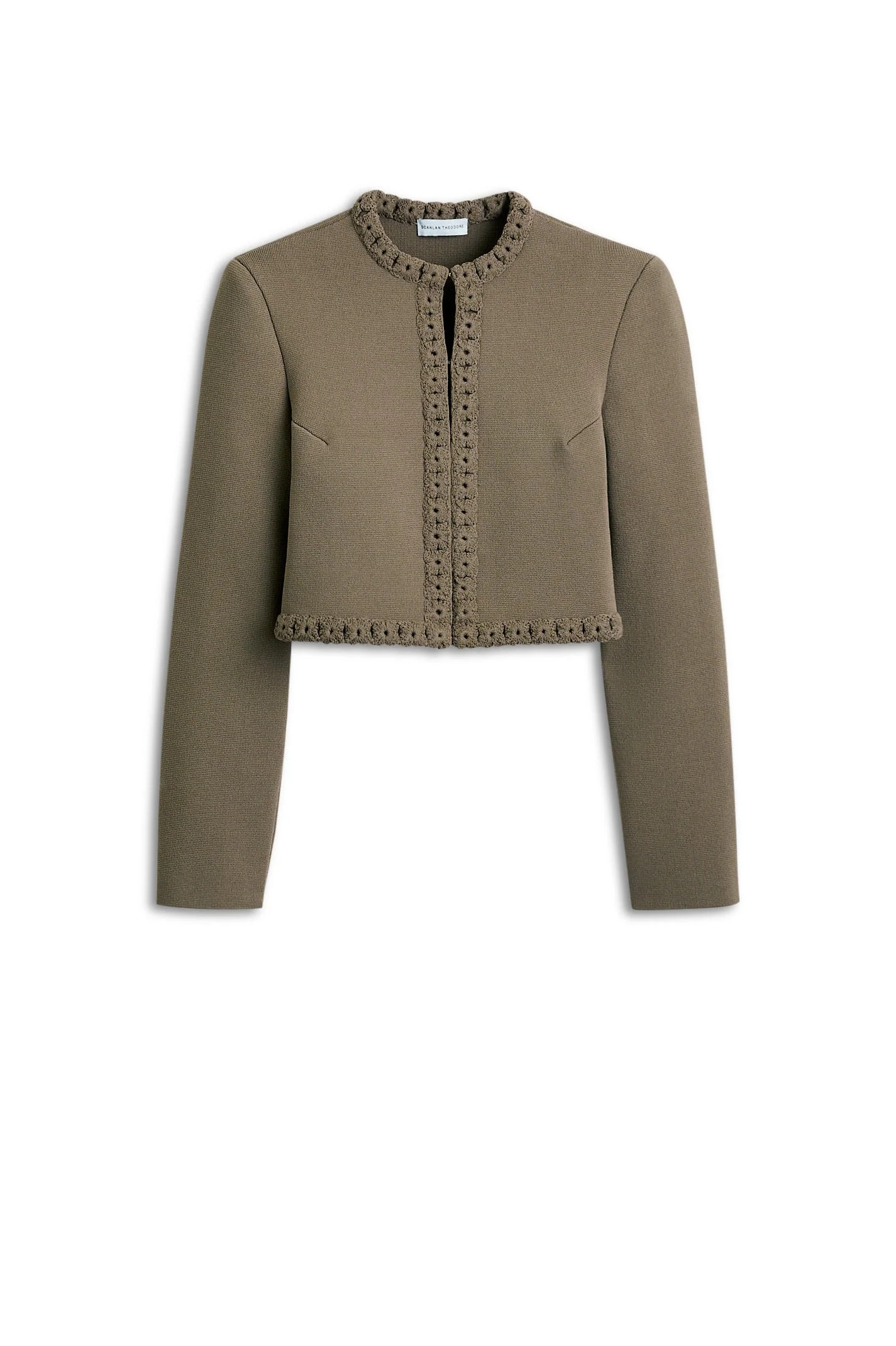 CREPE KNIT DAISY JACKET - ARMY - Scanlan Theodore | Scanlan Theodore US