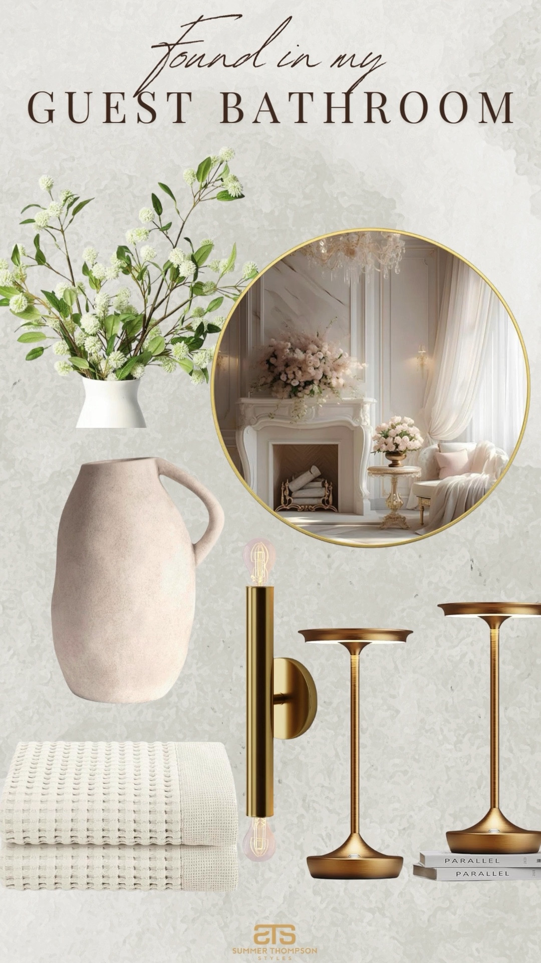 Items in my guest bathroom that I love! 

Vase. Faux stems. Faux greenery. Mirror. Table lamps. Sconce light. Towels. Trending. Best sellers. Viral. Affordable  


#LTKHome #LTKSeasonal #LTKFindsUnder100