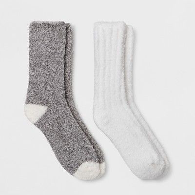 Women's 2pk Llama Cozy Crew Casual Socks - Cream One Size | Target