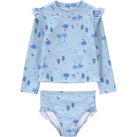 Carter's Child of Mine Toddler Girl Rash Guard Swimsuit Set, 2-Piece, Sizes 12M-5T | Walmart (US)