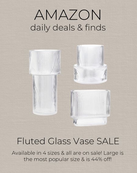 Amazon Daily Deal - Fluted Glass Vase Sale

Fluted glass, glass vase, fluted vase, amazon sale, amazon home, amazon home decor 

#LTKFindsUnder50 #LTKSaleAlert #LTKStyleTip