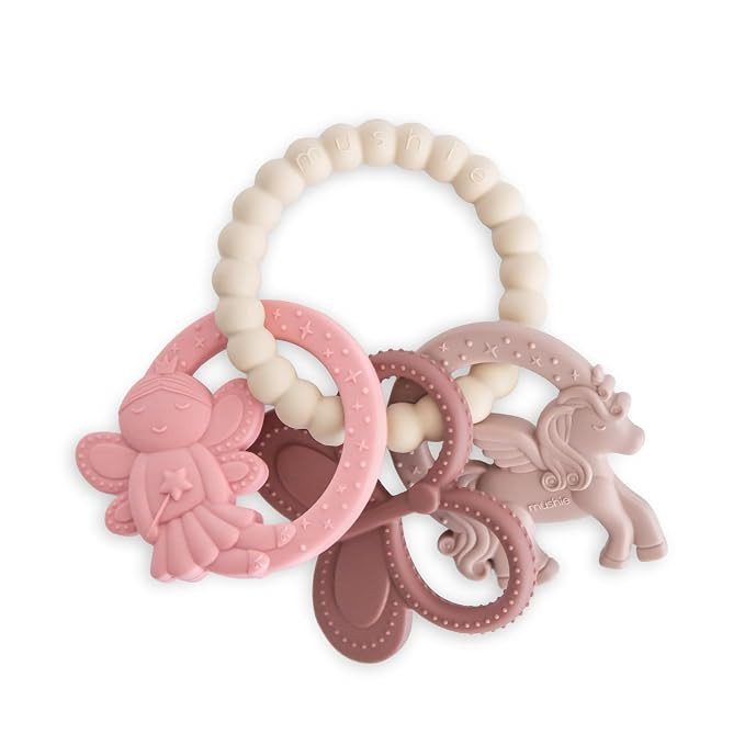mushie Silicone Fairy Teething Ring Toy | Amazon (US)