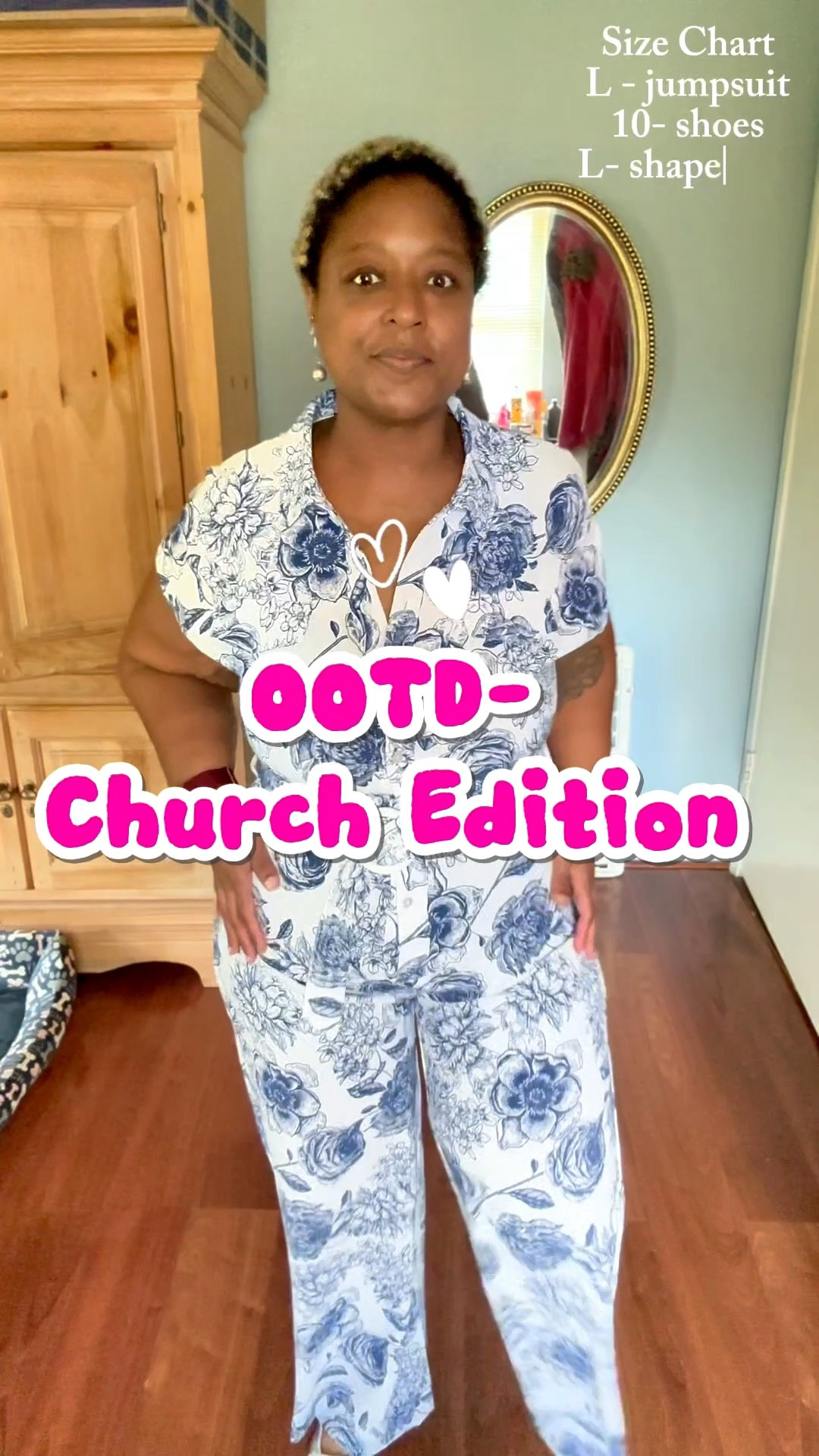 Feeling fabulous in my budget-friendly church OOTD! This blue floral jumpsuit from Ross is a total gem. Paired with comfy silver kitten heels for sparkle. Perfect for women over 40 on a weight loss journey seeking confident, affordable style. Shop similar jumpsuits, exact heels, and perfume via link in bio!

#LTKgrwm #LTKootd #LTKMidsize