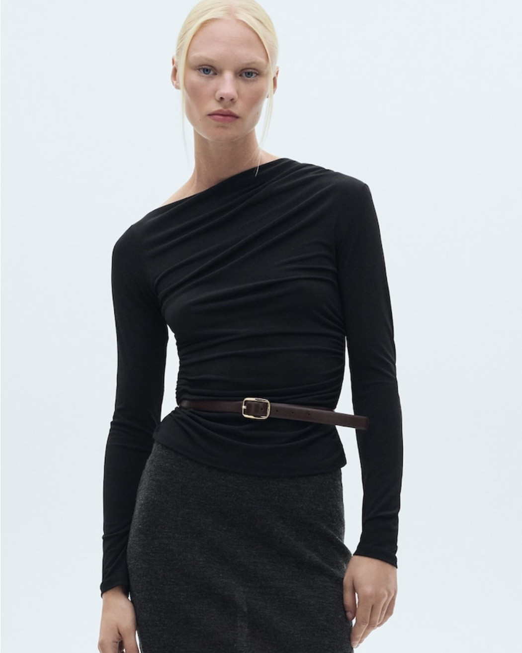 Asymmetrical Gathered Shirt from Mango. Perfect wardrobe staple. 

#LTKWorkwear #LTKGiftGuide #LTKStyleTip