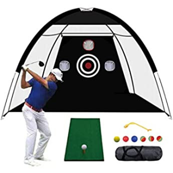 Golf Practice Net, 10x7ft Golf Hitting Aids Nets for Backyard Driving Chipping, Home Golf Swing Trai | Amazon (US)