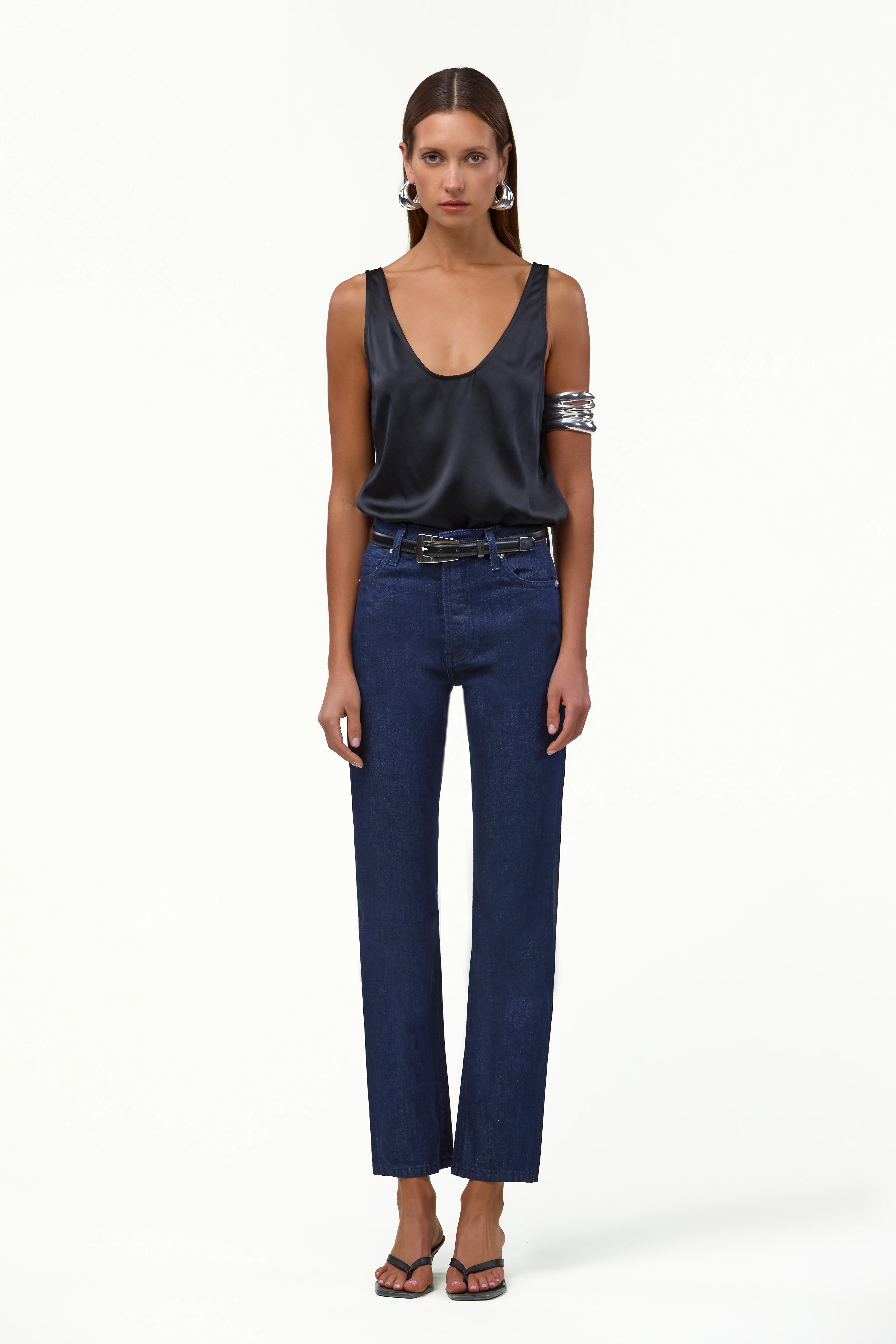 The Straight Ankle Jean (Dark Indigo) | SAME