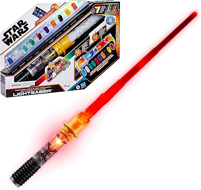 STAR WARS Power Crystal Lightsaber, 7 Colors & 10 Crystals, 50+ Color-Changing Combinations, Ligh... | Amazon (US)