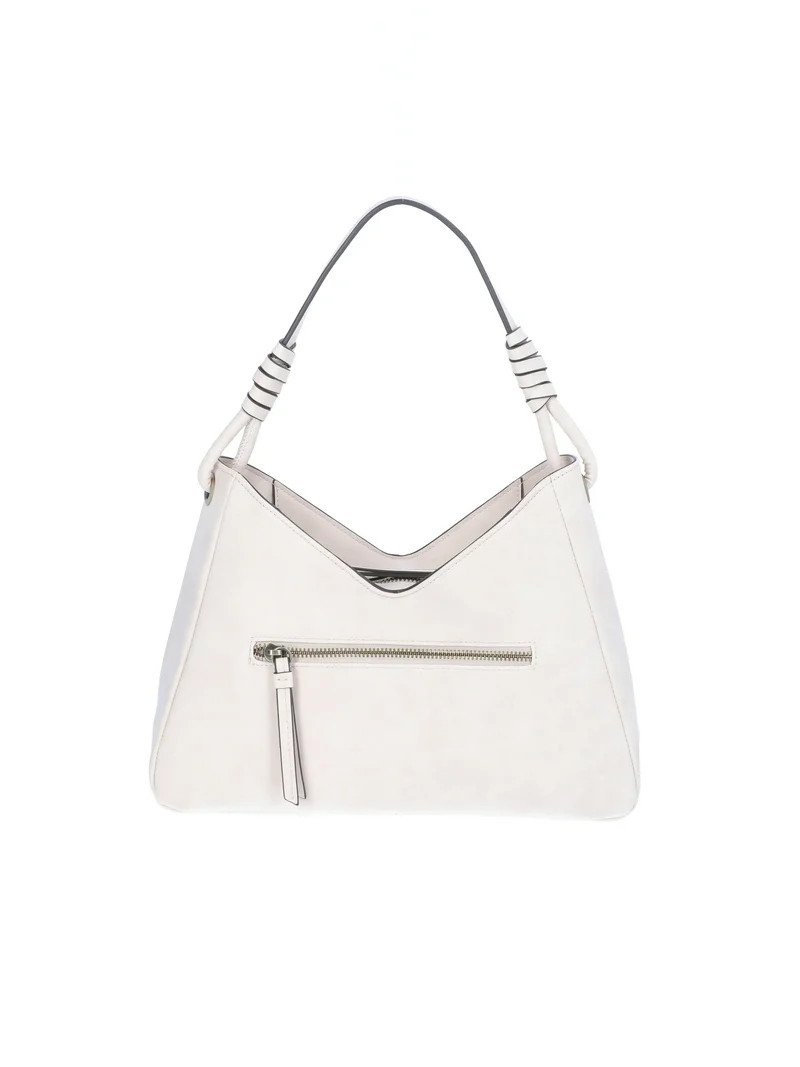 Time and Tru Women's River Faux Nubuk Small Hobo Shoulder Bag, Taupe | Walmart (US)