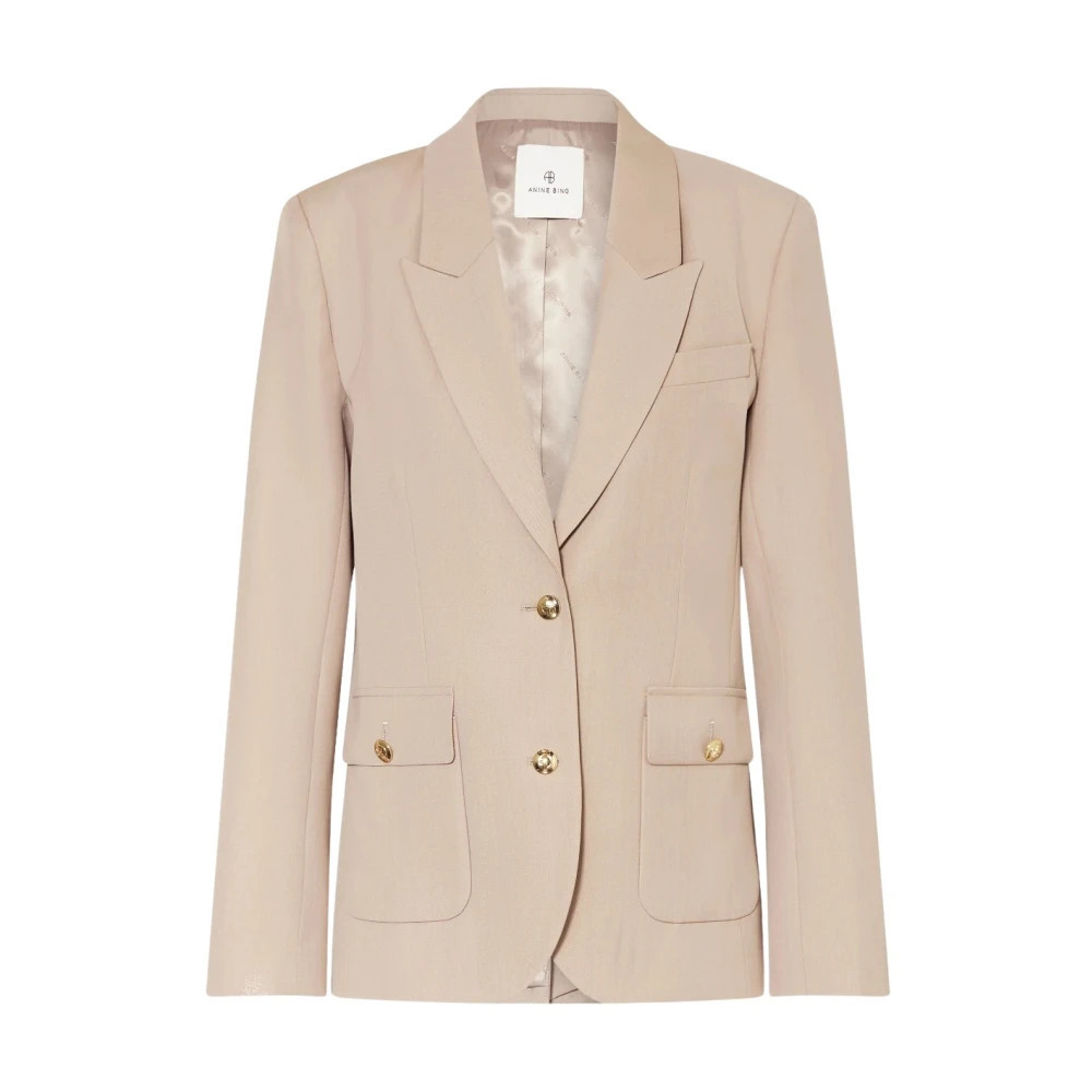 Beige Wool Blazer - female - Anine Bing - Blazers - Beige - M - Jackets | Miinto UK Ltd