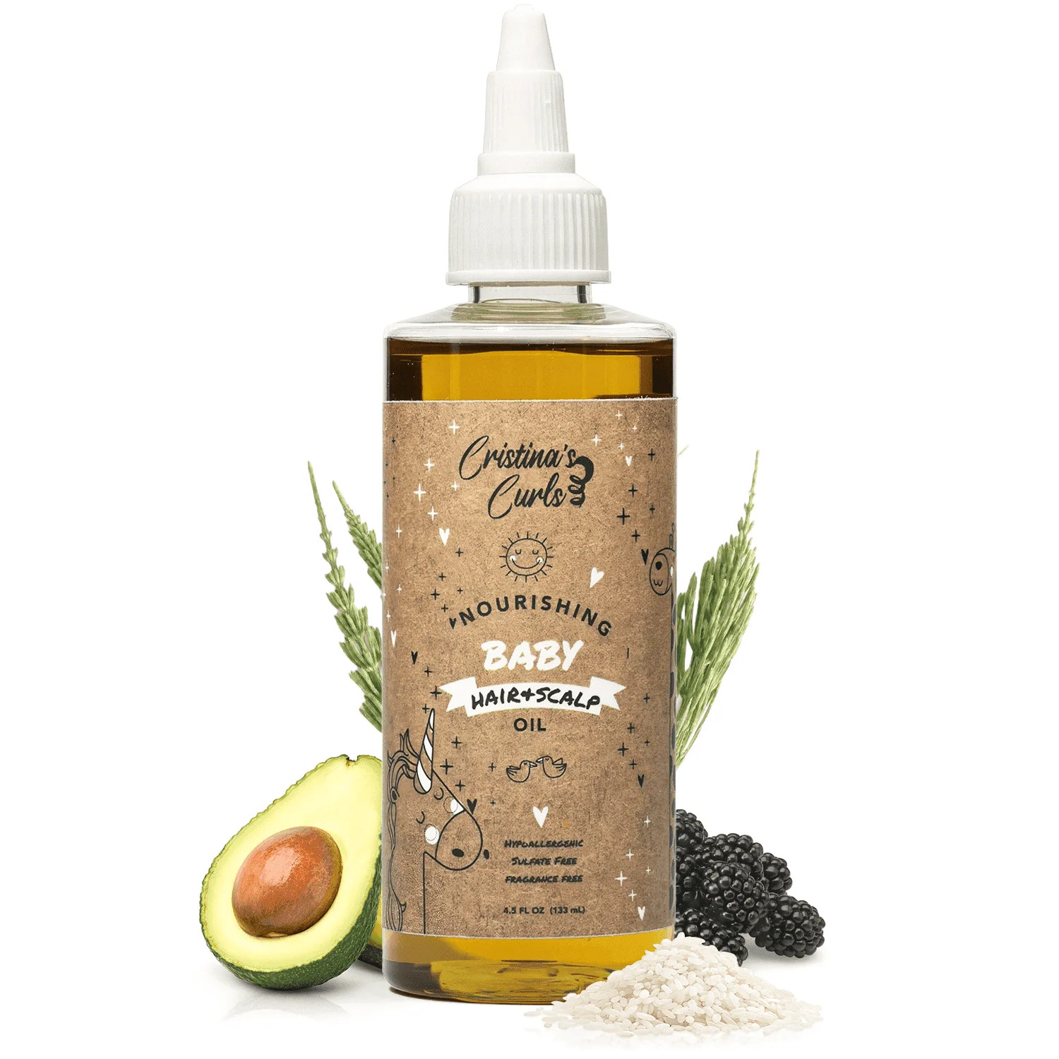 Cristina's Curls Nourishing Baby Hair & Scalp Oil For Cradle Cap Treatment, All Natural Organic U... | Walmart (US)