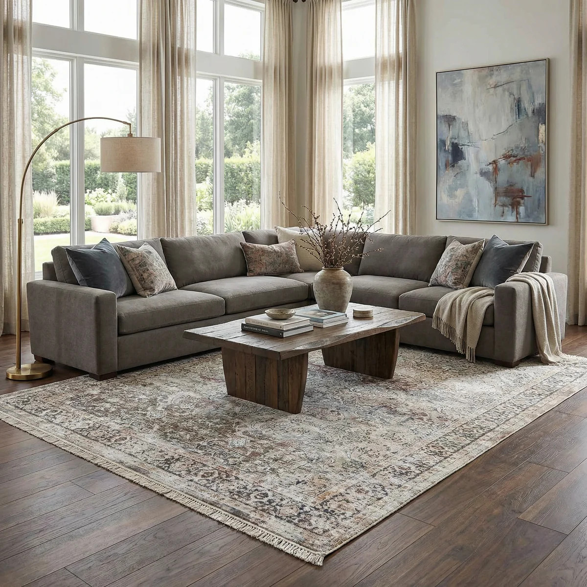 Olive Holi-2304 Washable Area Rug | Boutique Rugs