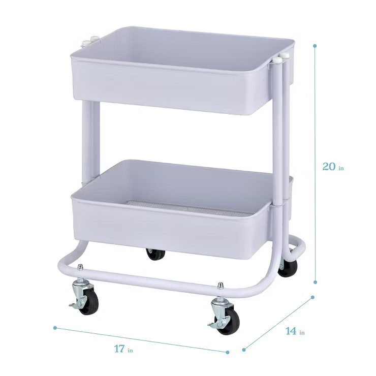 ECR4Kids 2-Tier Metal Rolling Utility Cart - Mobile Storage Organizer | Target