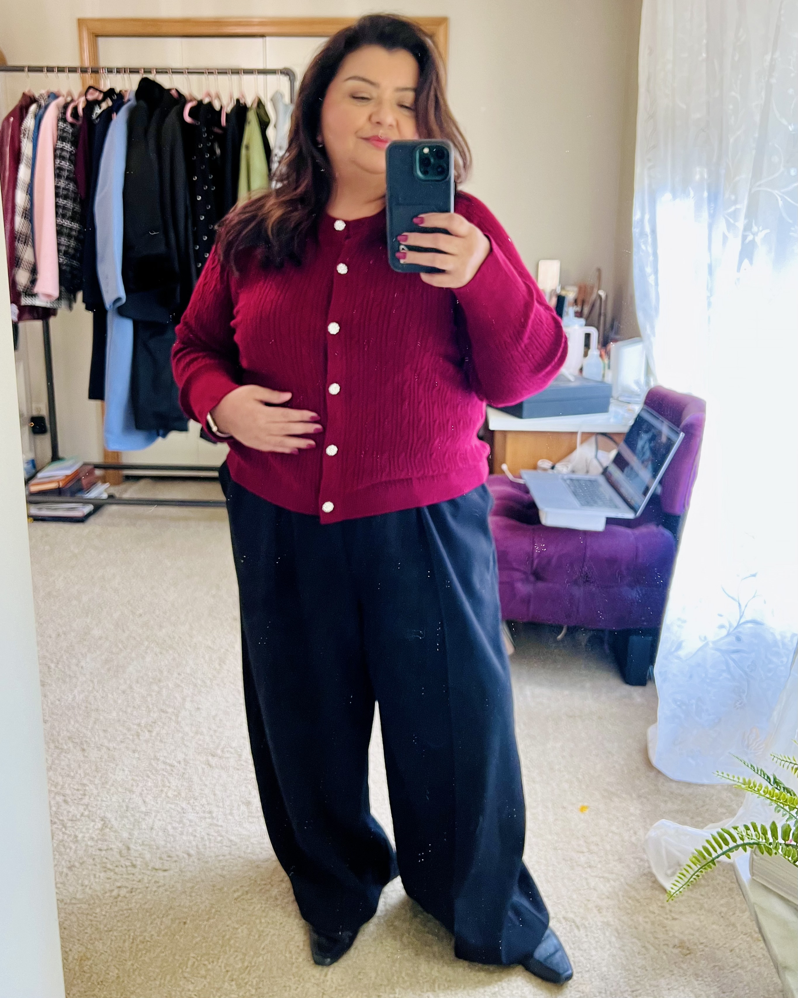 Soft and cozy cardigan from Walmart. The crystal buttons make this a great piece for a Thanksgiving gathering.


#LTKSeasonal #LTKHoliday #LTKPlusSize