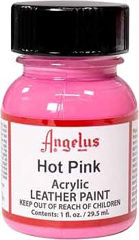 Angelus Acrylic Leather Paint, 186 Hot Pink, 186 Hot Pink | Amazon (US)