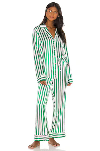 Show Me Your Mumu Classic PJ Set in Spearmint Stripe from Revolve.com | Revolve Clothing (Global)
