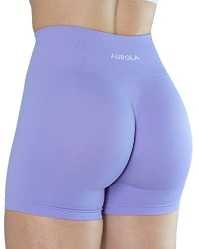 AUROLA Dream Collection Women Workout Shorts High Waist Gym Shorts, Scrunch Butt Seamless Athletic Shorts,Jacaranda,XL | Amazon (US)