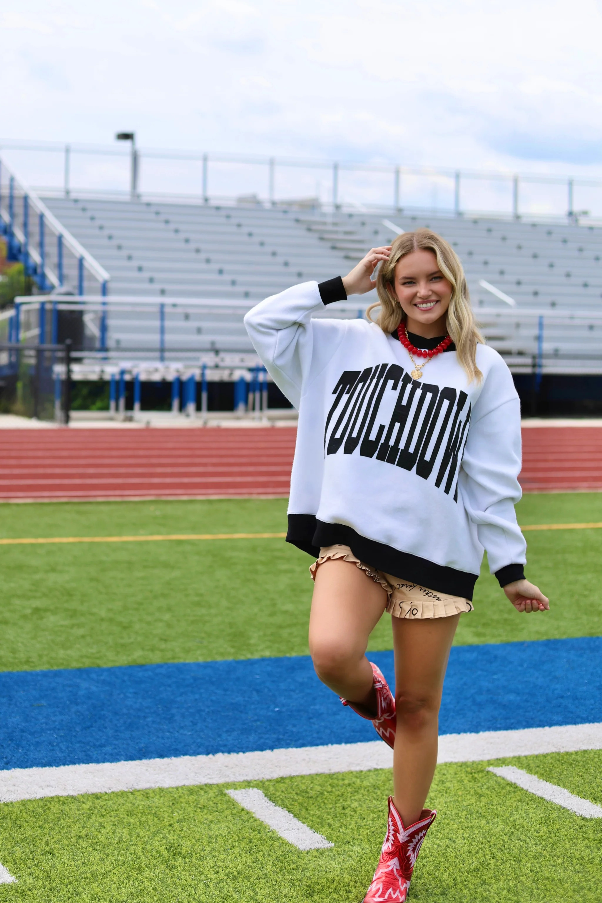 Touchdown 2-Sided Mock Sweatshirt - PRE-SALE SHIP DATE 9/1* | Poppy & Pine