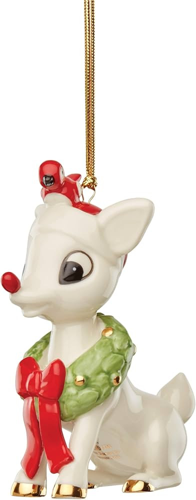 Lenox 894451 Rudolph and Cardinal Friend Ornament | Amazon (US)