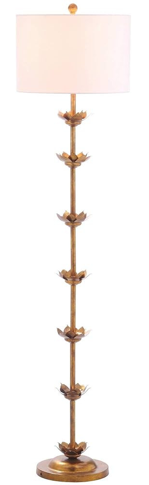 Safavieh FLL4003A Lighting Collection Landen Leaf 63.5" Antique Gold Floor Lamp, Metal | Amazon (US)