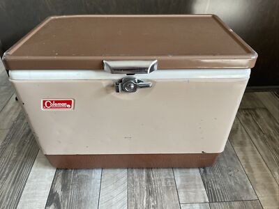 Vintage 1964 Coleman Cooler Brown Beige | eBay US