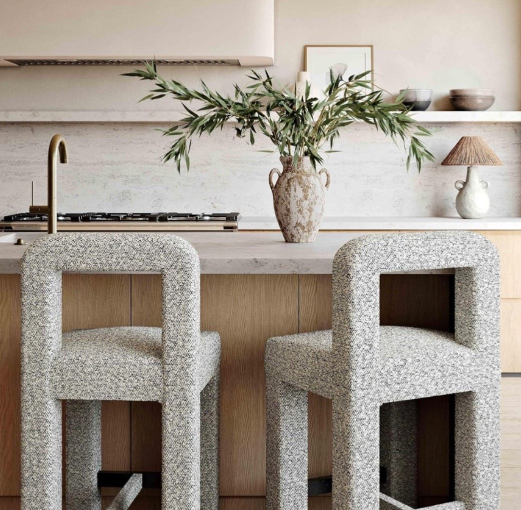 Cozy, elevated kitchen moment. 🌿 This grey boucle counter stool is giving modern minimalist kitchen, neutral home decor, quiet luxury, and clean aesthetic vibes. Soft texture meets sleek design for that effortlessly styled kitchen island look that feels warm, chic, and pulled together. 

Grab yours now before it sells out. ✨

#LTKfoodie #LTKHome #LTKOver40