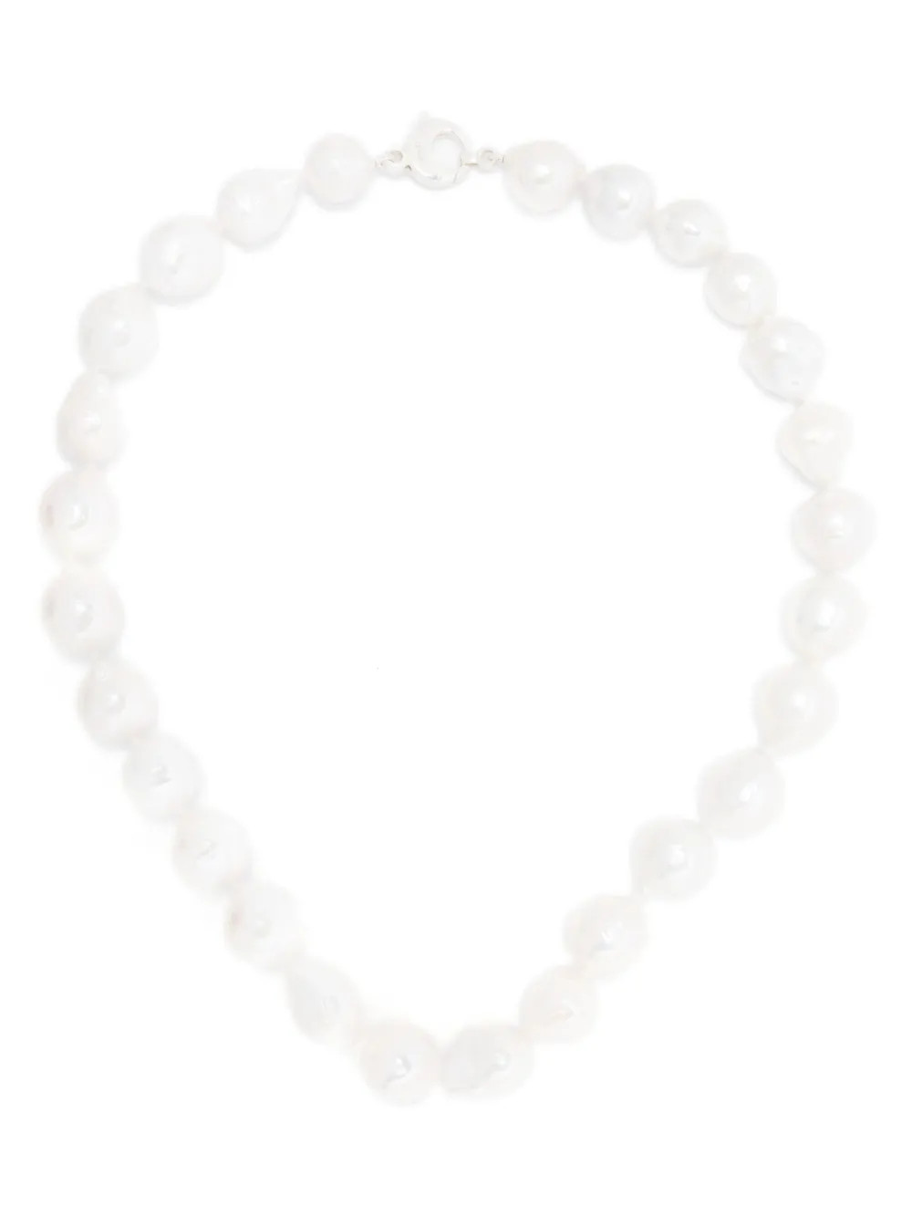 Mizuki Large freshwater-baroque-pearl Necklace | White | FARFETCH NZ | Farfetch Global