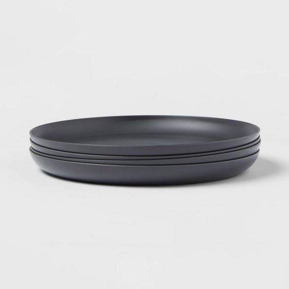 10" 4pk Plastic Dinner Plates Gray - Made By Design™ | Target