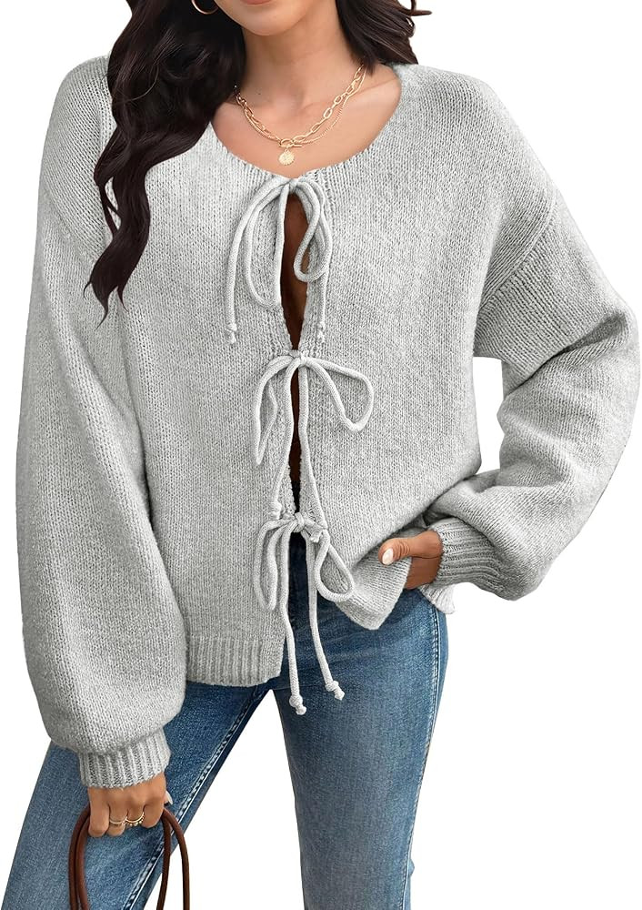 Cardigan Sweaters Bow Button Down Cardigans | Amazon (US)