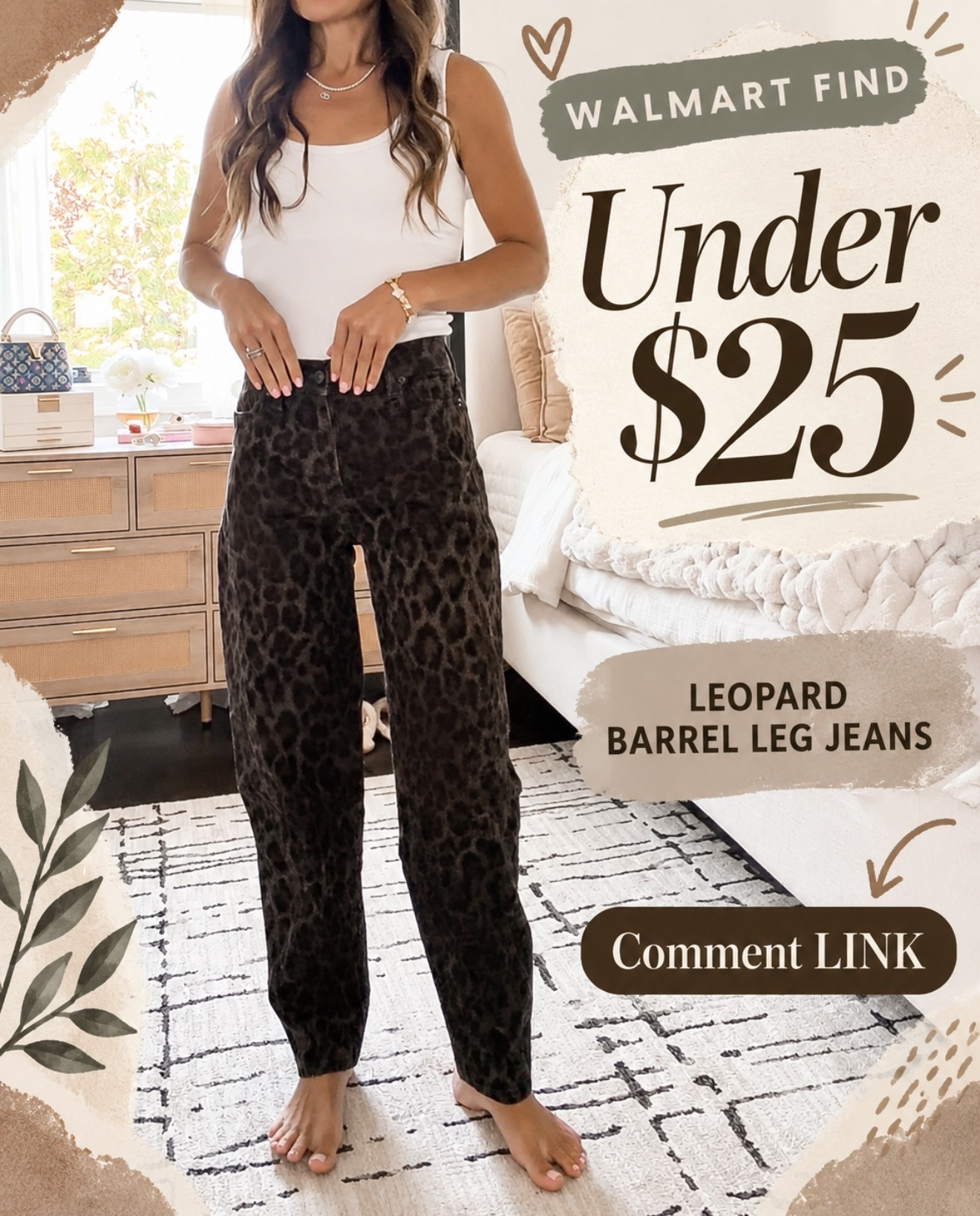 Leopard is basically a neutral, right?! These barrel-leg jeans are under $25 and way too good 👏🏻 Comment LINK and I’ll send them to you!

#LTKOver40 #LTKSeasonal #LTKootd