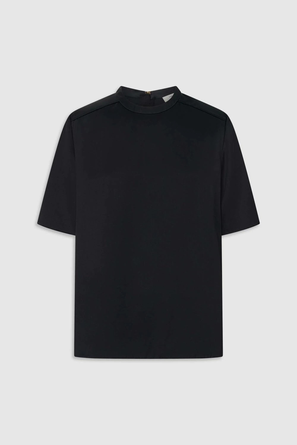 Double Satin Tee Black | Oroton
