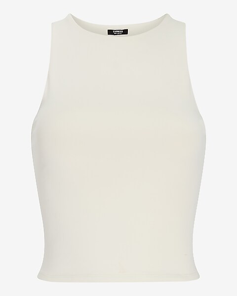 Body Contour Cropped High Neck Tank | Express