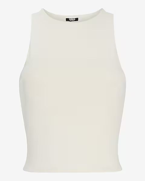 Body Contour Cropped High Neck Tank | Express