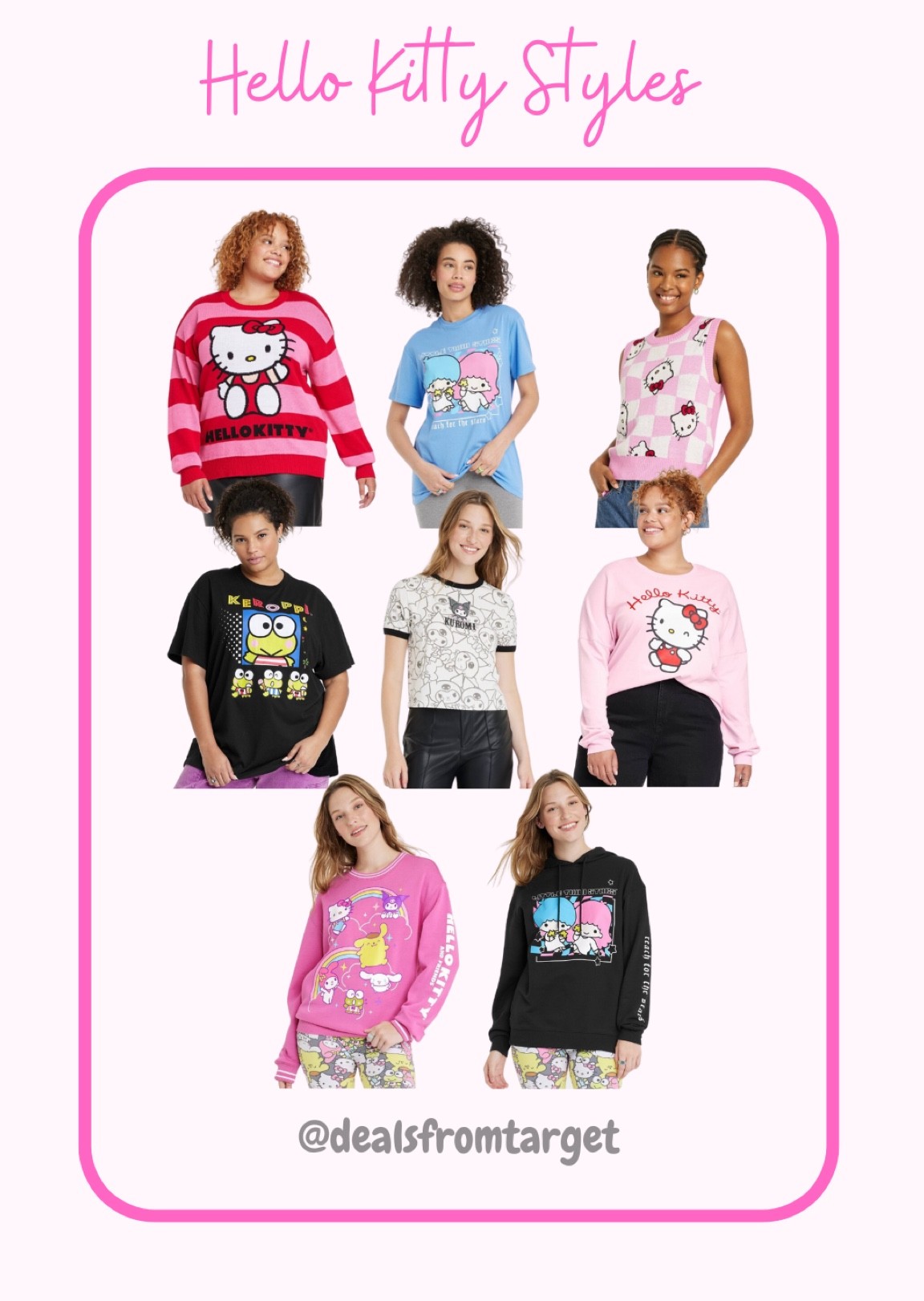 New Hello Kitty hoodies, sweatshirts, t-shirts, pants and vests! Also available in plus sizes at Target 🎯

#LTKstyletip #LTKfit #LTKsalealert