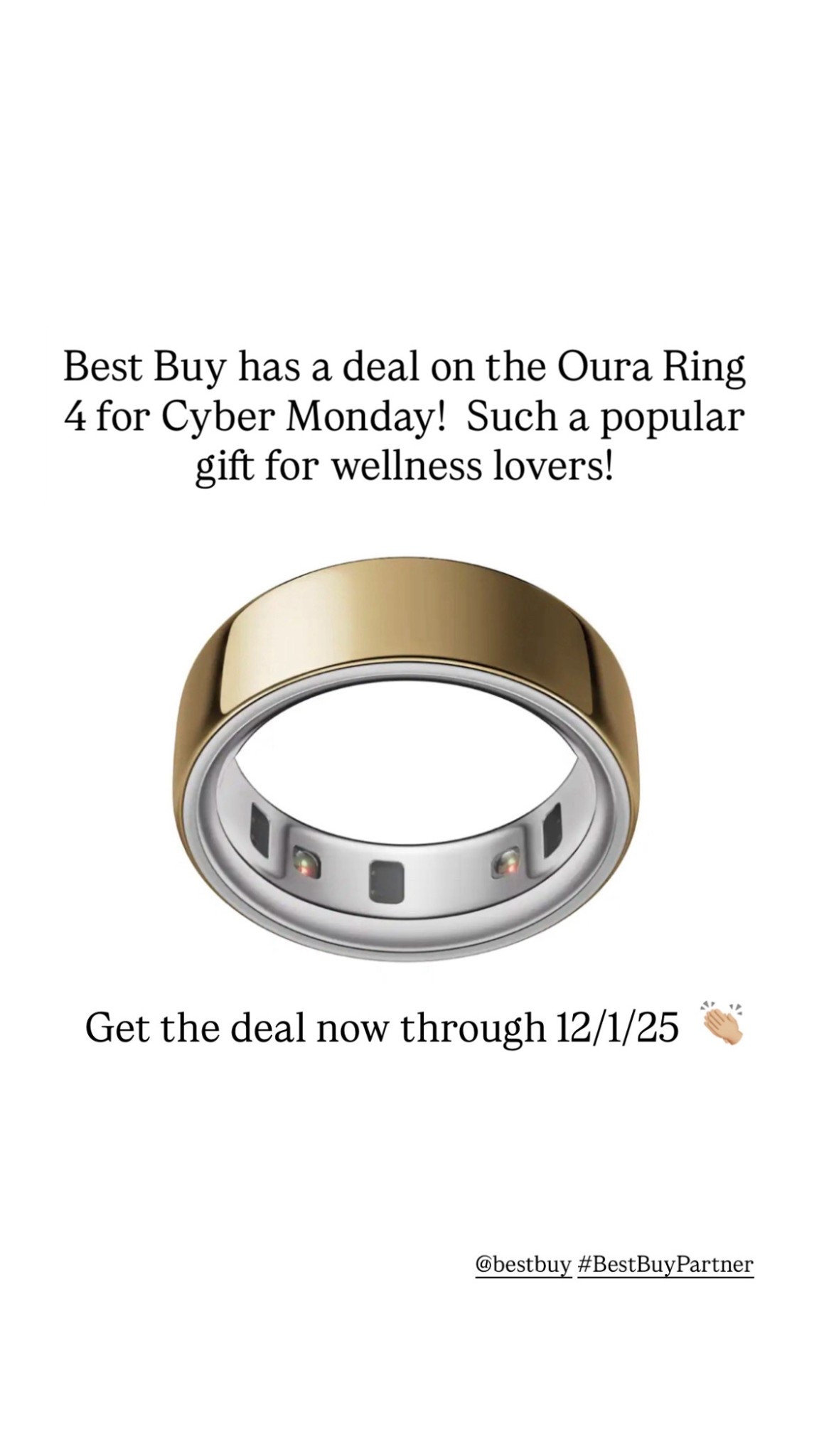 #BestBuyPartner If you have been eyeing the Oura Ring 4, now is the time to grab it! This is such a great item to get a deal on! Shop Best Buy's Cyber Monday deals now through Monday, 12/1/25. @bestbuy

Loverly Grey, gift idea for him, gift for her, Best Buy sale

#LTKSaleAlert #LTKGiftGuide #LTKCyberWeek