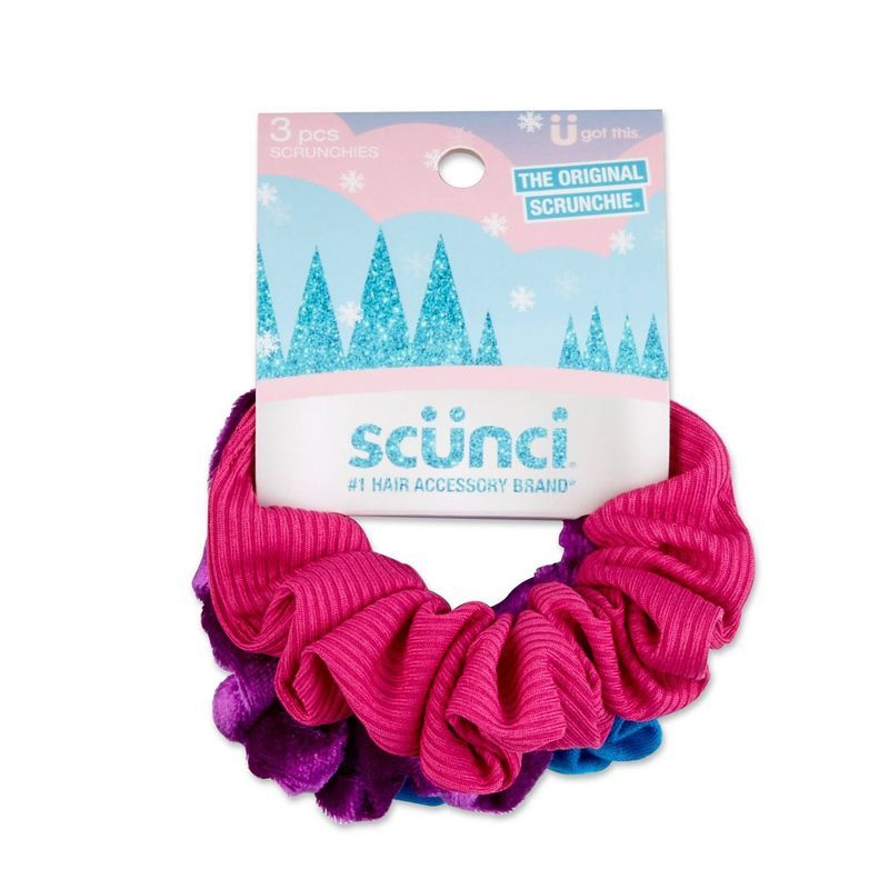 scunci Scrunchies Brights Hair Elastic - 3pk | Target