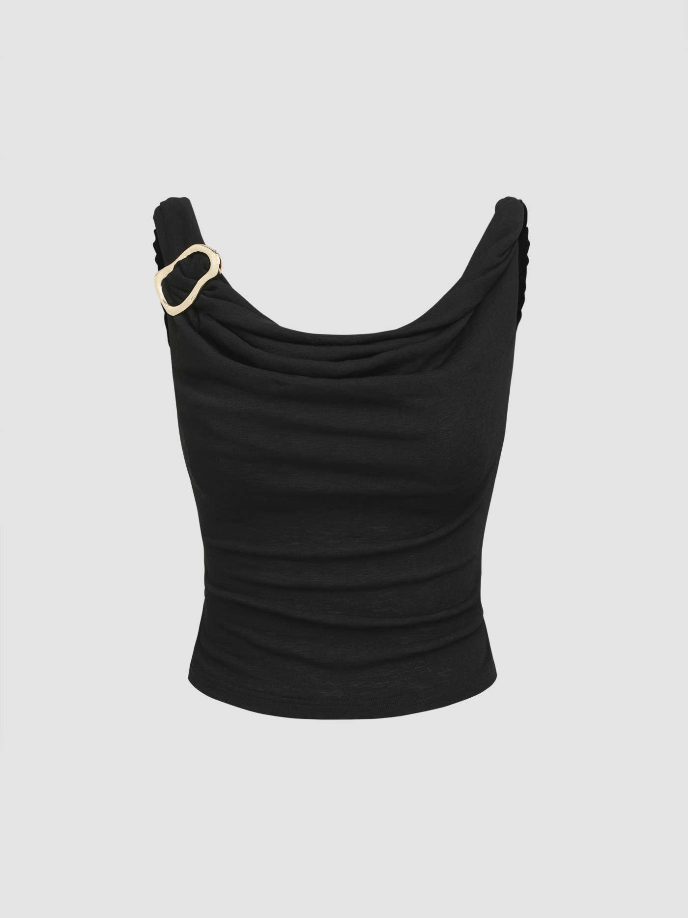 Cowl Neck Metal Detail Tank Top | Cider