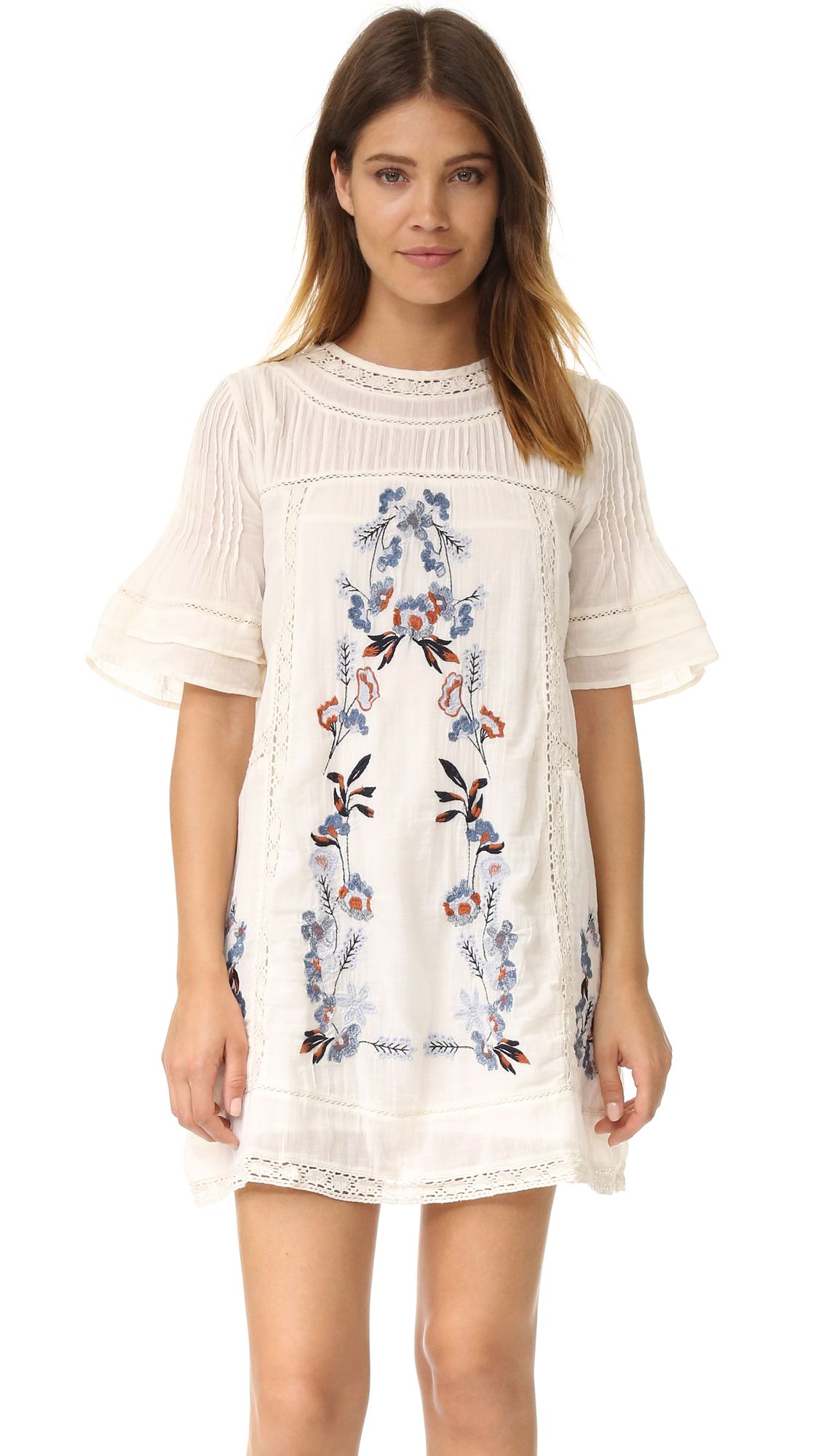 Free People Perfectly Victorian Embroidered Mini Dress | Shopbop
