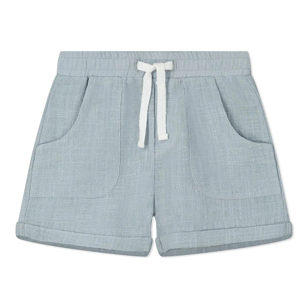 Reuben Shorts in Blue Linen | Sammy + Nat