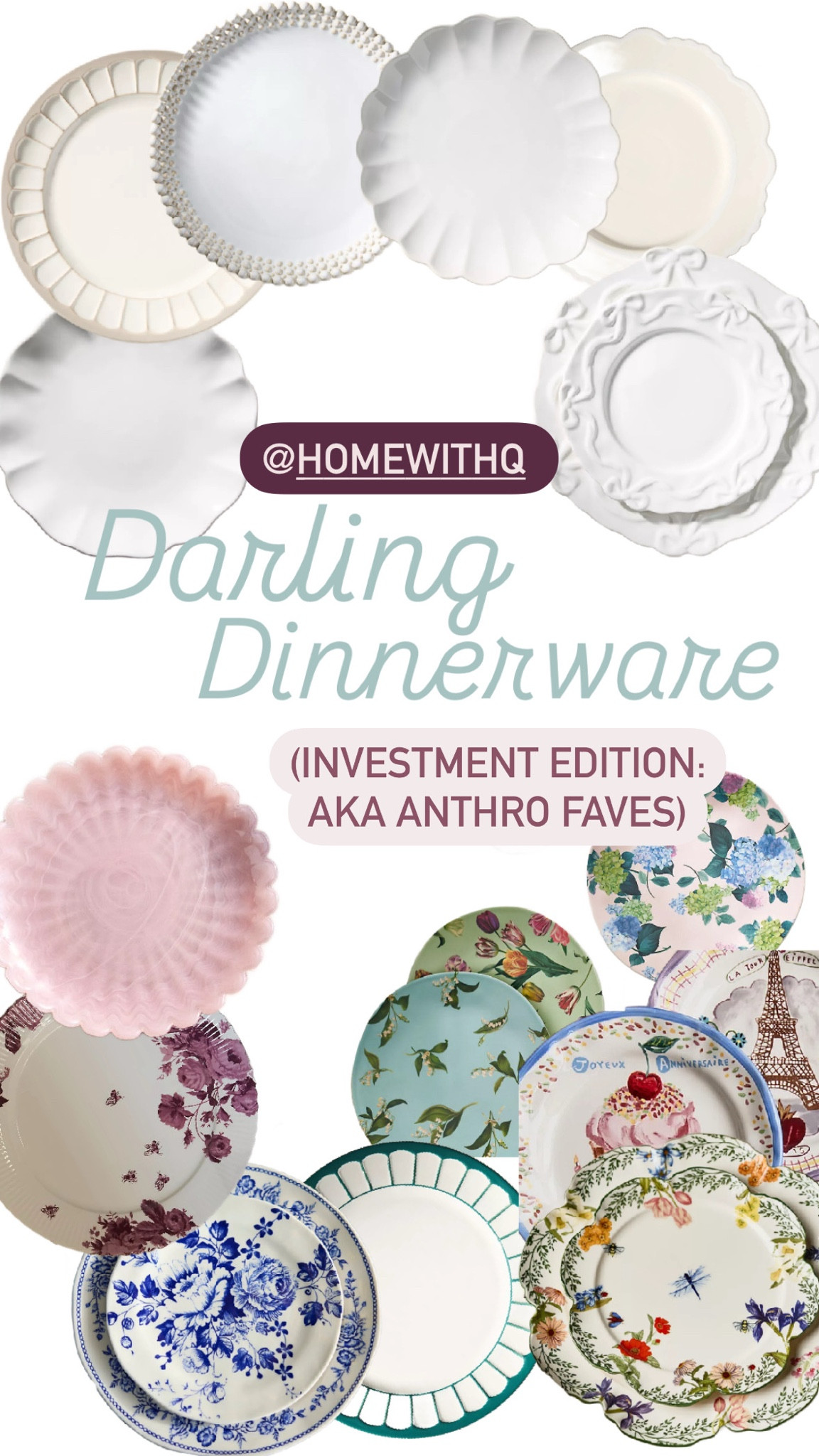 Speaking of cute dinnerware…

Eating off of pretty plates makes everything taste better!



#LTKFamily #LTKHome #LTKMostLoved