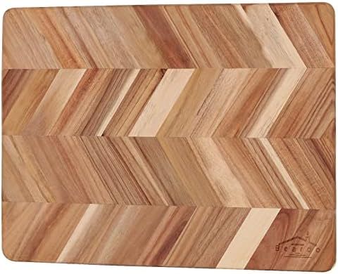 Acacia Wood Cutting Board for Kitchen, Large Wooden Chopping Board for Meat, Fruits, Cheese Veget... | Amazon (US)