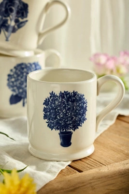 Blue Floral Stoneware Mug | Anthropologie (US)