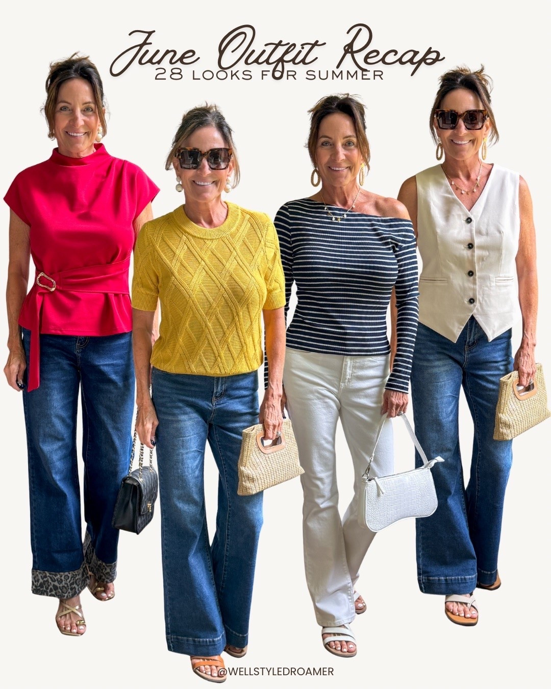 Chic June Outfits that are as comfortable as they are stylish. 

#denimjeans #summerstyle #jeansoutfits #chicsummmer #casualstyle