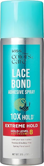 KISS Colors & Care Lace Bond Adhesive Spray Extreme Hold 11.1 oz. - Adhesive for Lace Frontals, S... | Amazon (US)