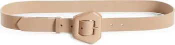 Oversize Buckle Leather Belt | Nordstrom