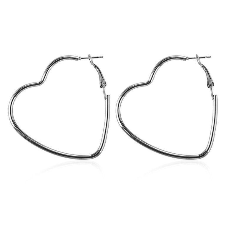 Women Girls Exaggerated Hollow Heart Statement Earrings Women Jewelry Hook Dangle Drop Hoop Earin... | Walmart (US)