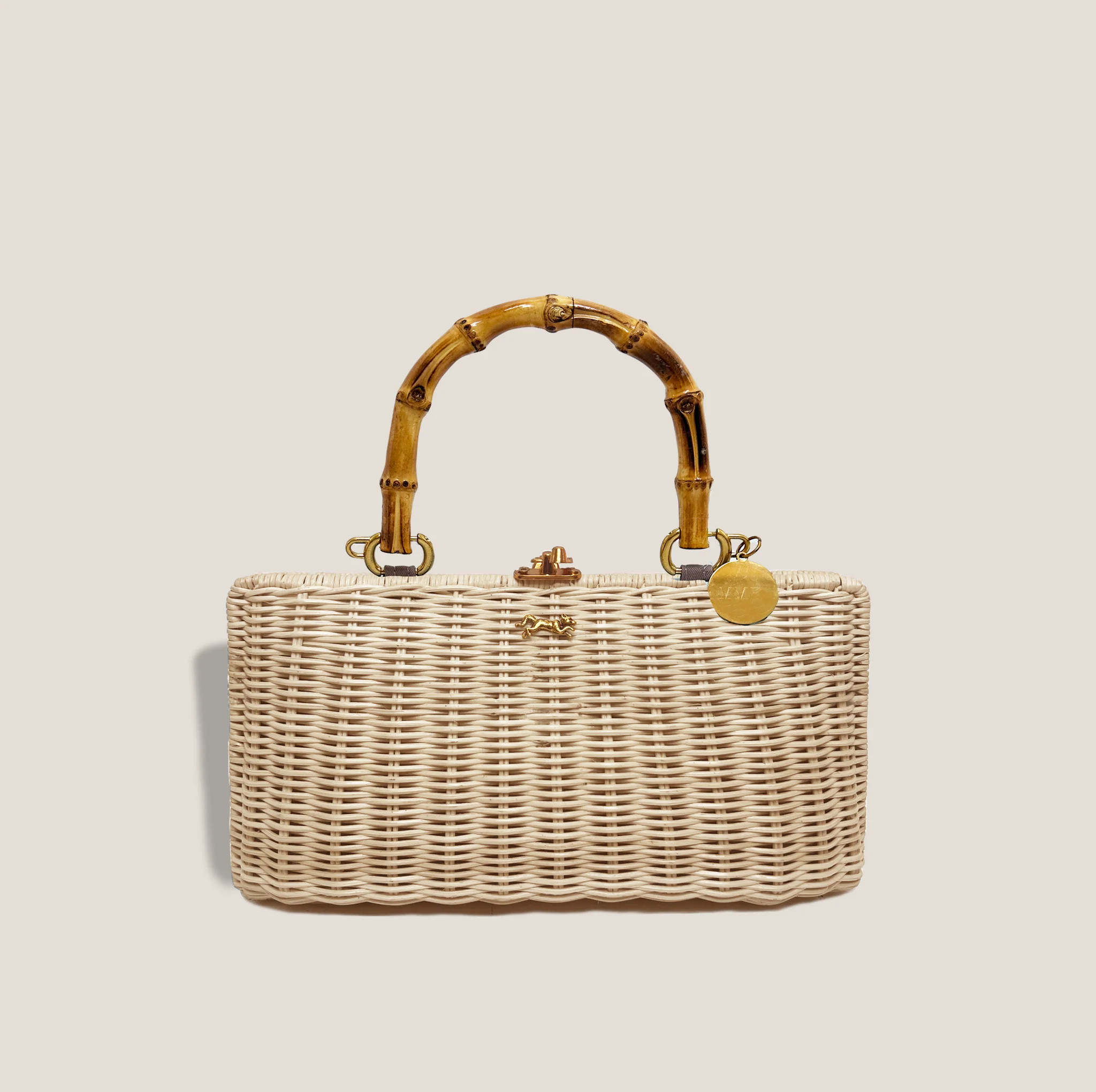 MME. KELLY BAMBOO CLUTCH -  NUDE | MME.MINK