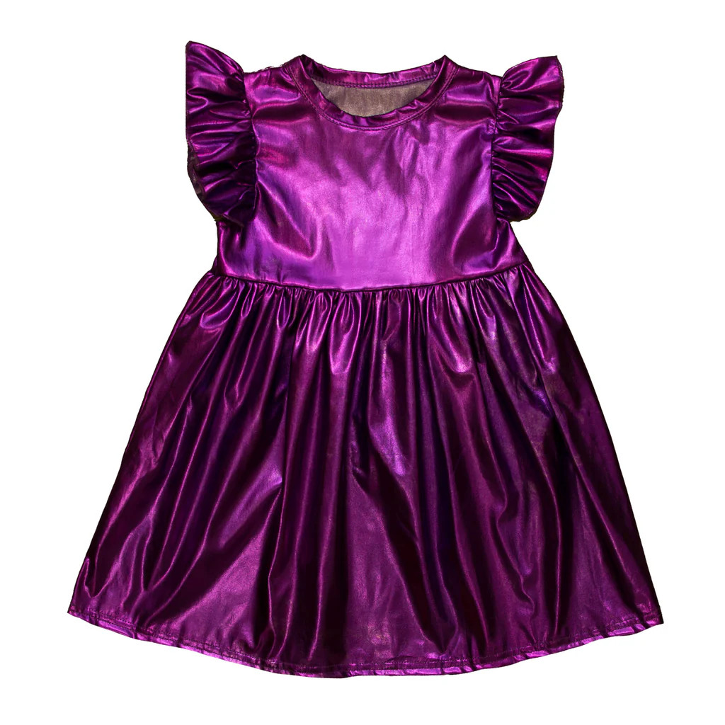 Purple Metallic Adult Dress | Belle Cher