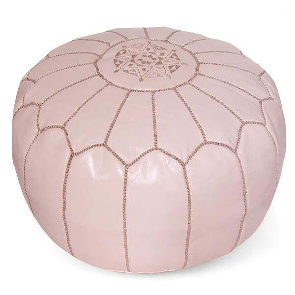 Cherise Moroccan Leather Pouf | Wayfair North America